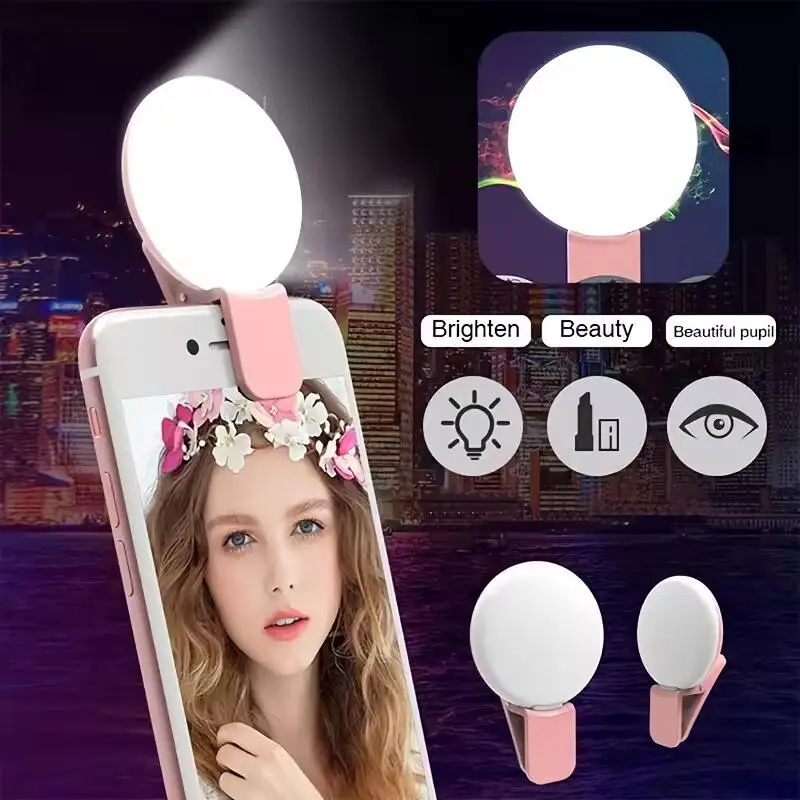Photography Lighting Description - Mini Ring Light Portátil para Selfie,