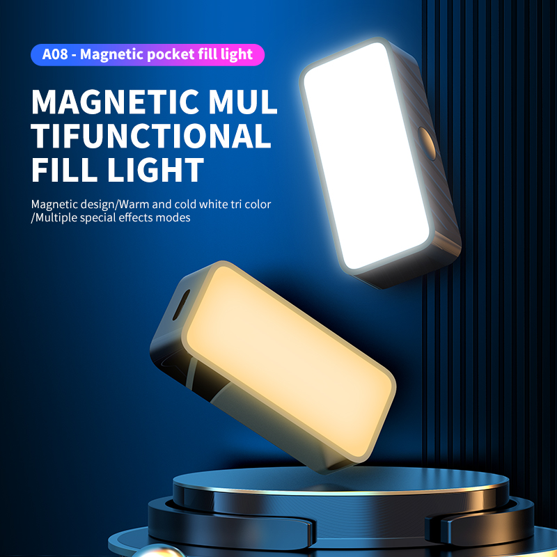 Photography Lighting Description - Magnético portátil mini selfie luz de