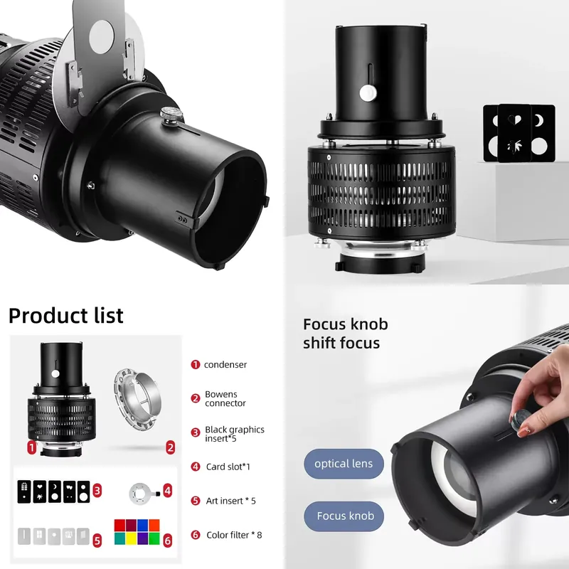 Photography Lighting Brands - Kit de Iluminação Óptica Cônica Bowens