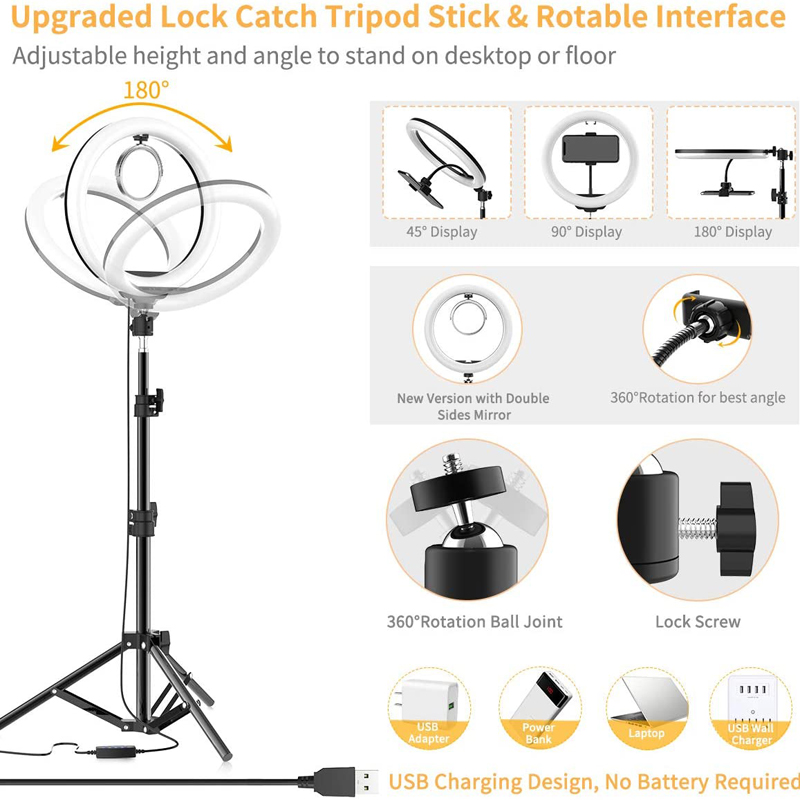 Luz de Anel LED para Selfie 16 - Photography Lighting Description avaliação e preço