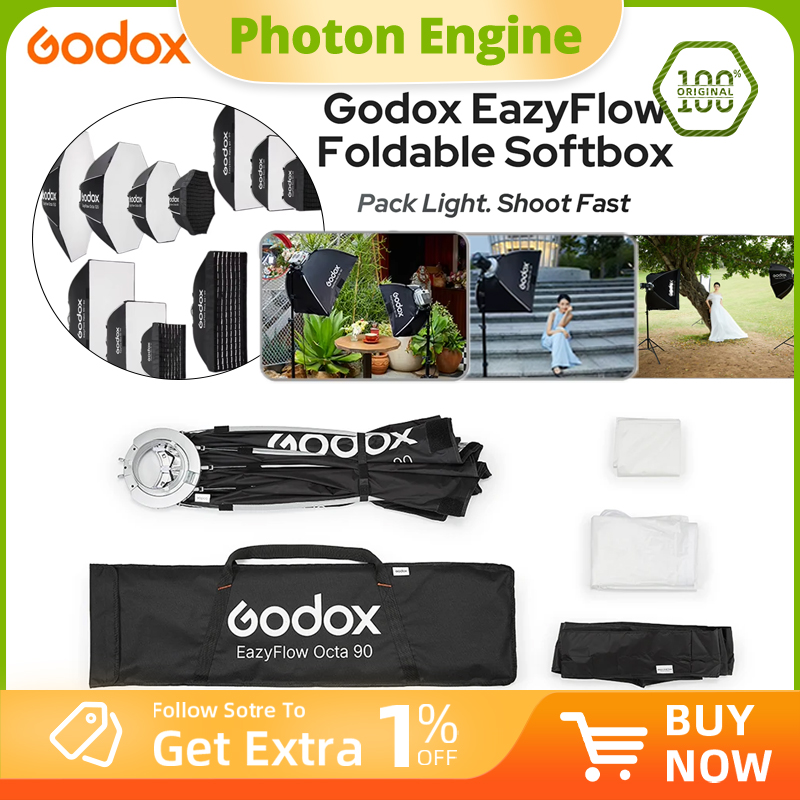 Godox Série EazyFlow Softbox D - Photography Lighting Meter avaliação e preço